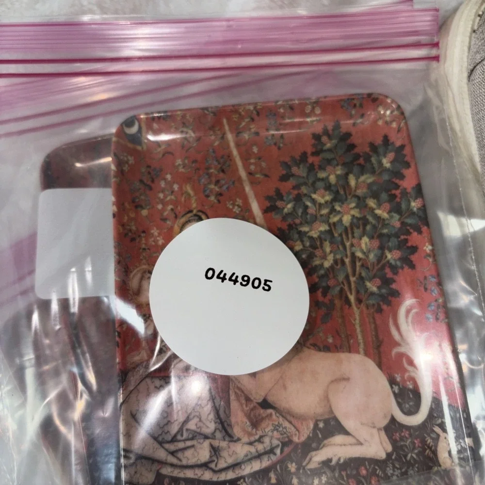 Vintage 70's The Lady & the Unicorn‎ 4X6 Tray Made In Melba Italy Decorative EUC